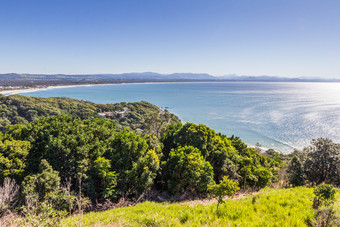 视图在拜伦湾从角拜伦新南威尔士澳大利亚