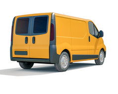 渲染黄色的交付的图标运输服务运费包装运