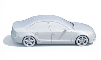 渲染车白色空白模板白色车图标与影子业务因为车白色背景车孤立的汽车孤立的汽车服务标志汽车身体汽车行业