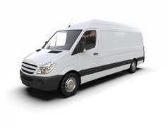 白色商业交付卡车白色背景孤立的模板元素信息图表邮政卡车表达快交付白色交付卡车图标运输服务