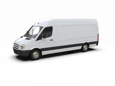 白色商业交付卡车白色背景孤立的模板元素信息图表邮政卡车表达快交付白色交付卡车图标运输服务