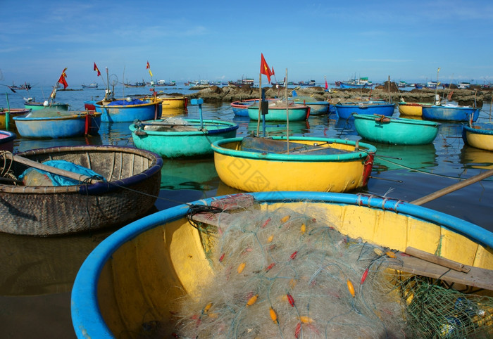 伟大的景观亚洲国家色彩斑斓的越南海滩与集