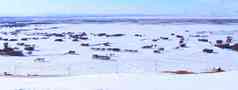 内蒙古呼伦贝尔草原雪景