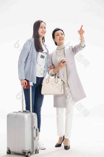 妈妈和女儿旅行