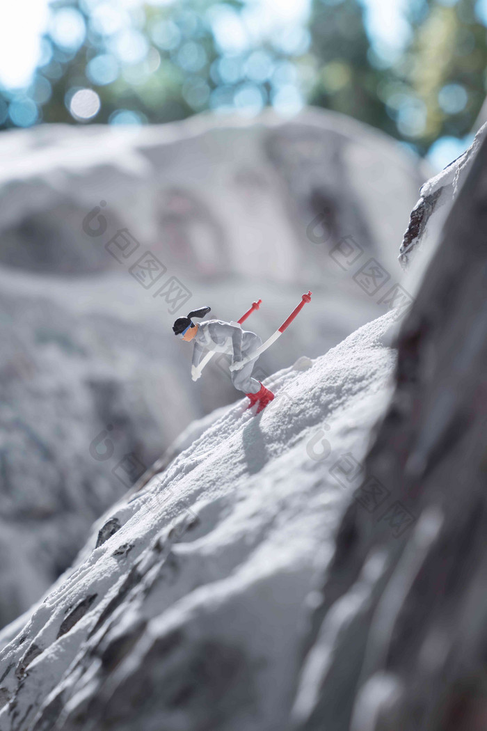 滑雪运动静物微观白色高端摄影