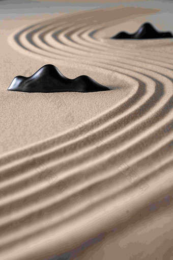 沙丘上的线条痕迹
