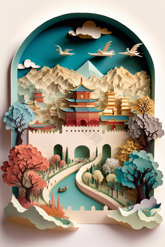 色彩斑斓多维工艺中国建筑