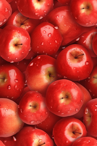 红色清洗水果水滴苹果背景摄影图特写摄影