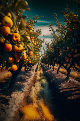 果园收获季节专业水果作物摄影摄影图