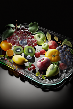 水果托盘水果新鲜水果摄影数字艺术