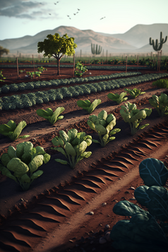 蔬菜菜地专业摄影细节8k摄影图