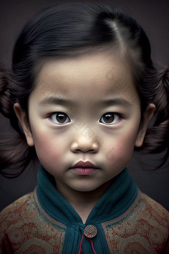亚洲中国人五官肖像视觉效果摄影人物