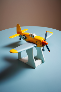 玩具飞机模型摄影图数字艺术