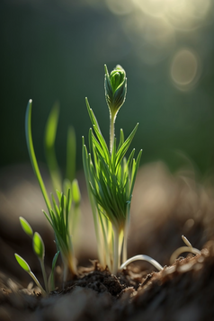 植物发芽根部摄影图数字艺术5