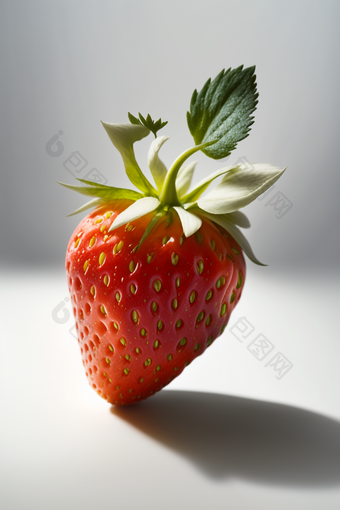 一颗草莓单个物体一个草莓