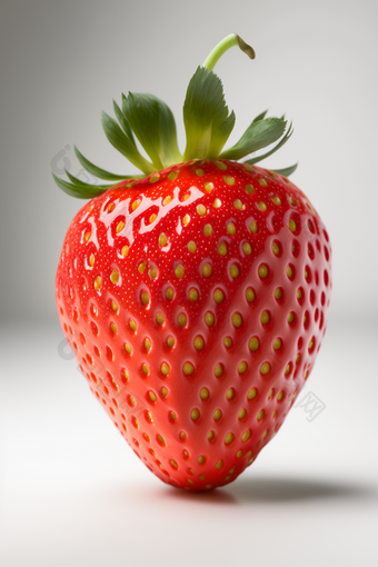 一颗草莓白色桌面单个物体
