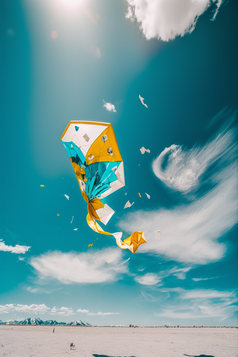 风筝在天空飞行摄影图数字艺术44