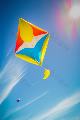 风筝在天空飞行质感专业
