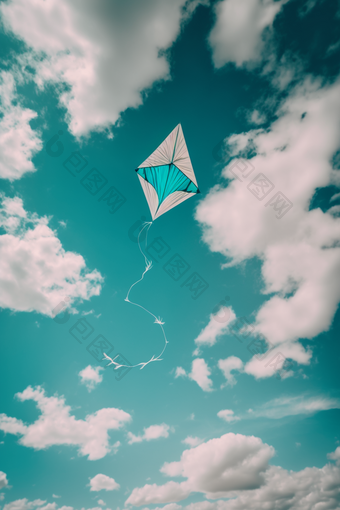 风筝在天空飞行氛围生活