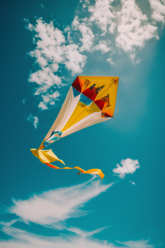风筝在天空飞行摄影图数字艺术12