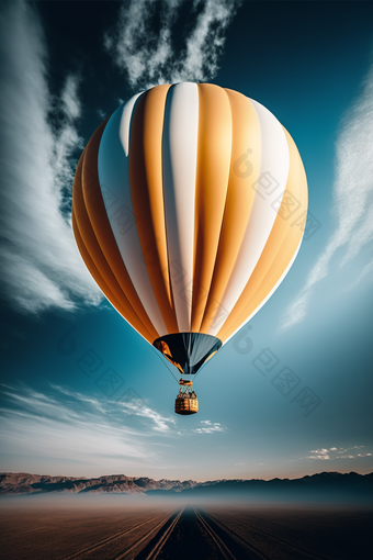 气球在天空飞行质感专业