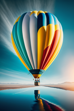 气球在天空飞行摄影图数字艺术6