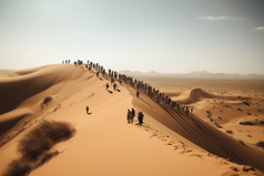 人们穿过沙漠摄影图数字艺术18