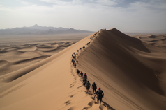 人们穿过沙漠摄影图数字艺术28
