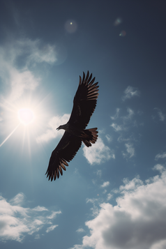 在蓝天上飞翔的鸟摄影图数字艺术9