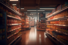 堆满货物的超市摄影图数字艺术19