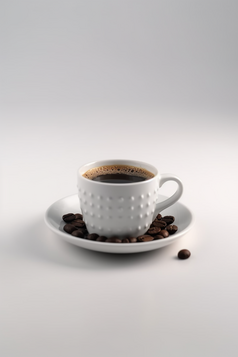 装满咖啡的咖啡杯摄影图数字艺术1