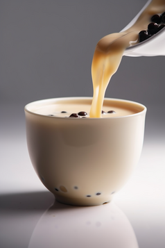 装满奶茶的奶茶杯摄影图数字艺术5