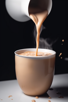 装满奶茶的奶茶杯摄影图数字艺术4