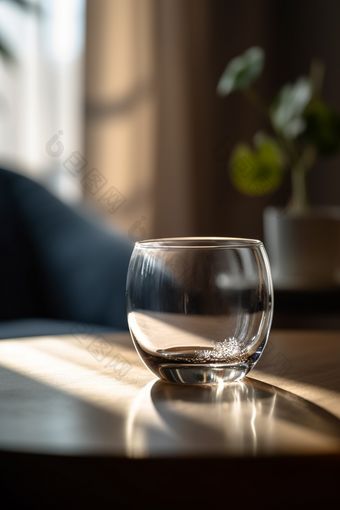 桌子上的玻璃杯摄影图数字艺术2