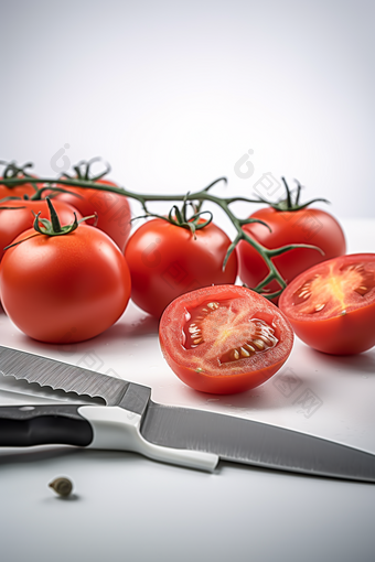 厨房的切片西红柿摄影图数字艺术49