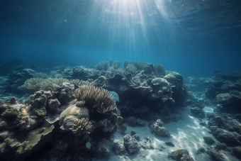 珊瑚海洋生活海底清澈的<strong>水</strong>海底世界摄影图20