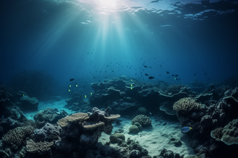 珊瑚海洋生活海底清澈的<strong>水</strong>海底世界摄影图19