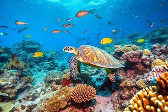 珊瑚色彩斑斓热带鱼海洋海底摄影图7