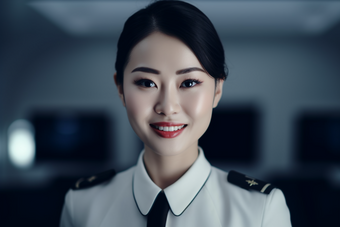 空姐乘务员飞机航班职业肖像摄影图20