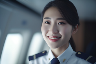 空姐乘务员飞机航班职业肖像摄影图17