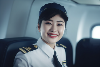 空姐乘务员飞机航班职业肖像摄影图30