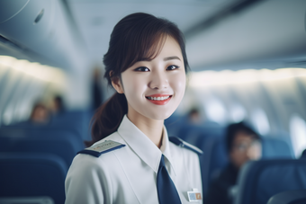 空姐乘务员飞机航班职业肖像摄影图23