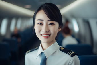 空姐乘务员飞机航班职业肖像摄影图29