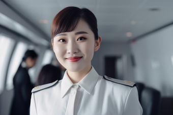 空姐乘务员飞机航班职业肖像摄影图25