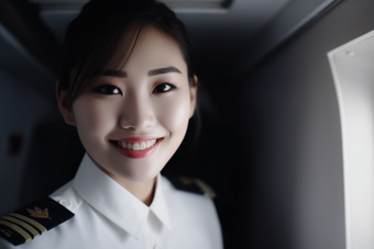 空姐乘务员飞机航班职业肖像摄影图21