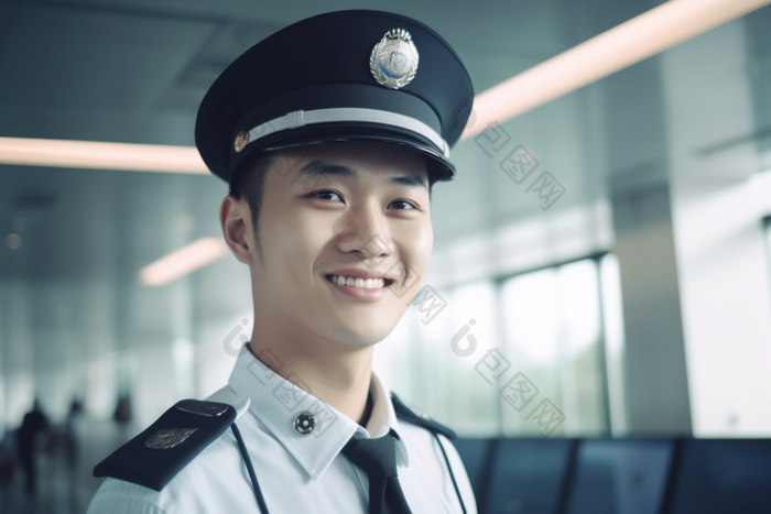 警察派出所微笑人民警察工作职业肖像摄影图8