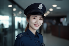 警察派出所微笑人民警察工作职业肖像摄影图18