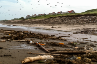 污染海滩保护环境垃圾摄影图19