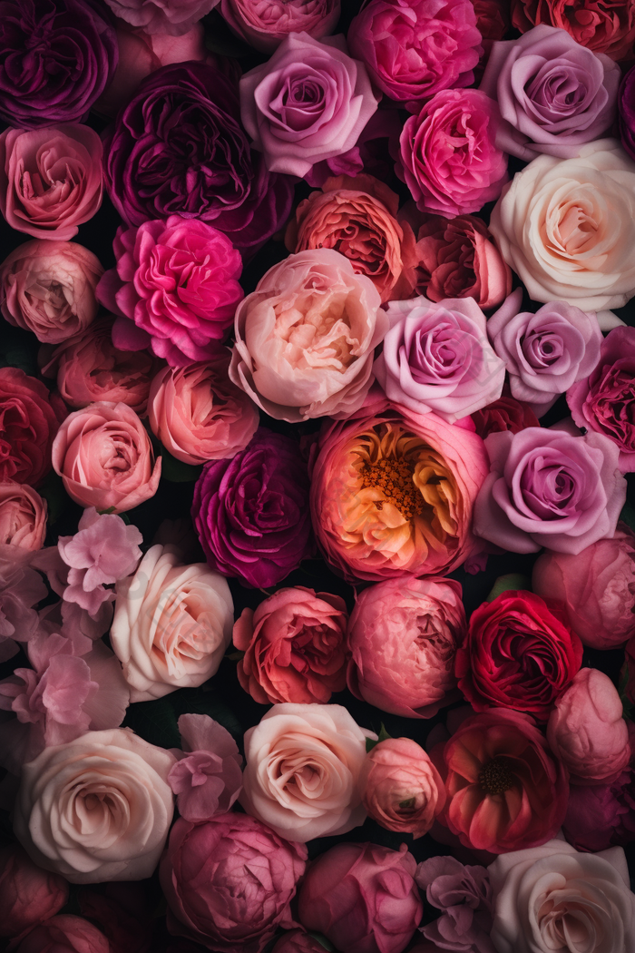 鲜花玫瑰植物背景交织重叠自然摄影图52