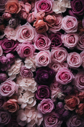 鲜花玫瑰植物背景交织重叠自然摄影图54